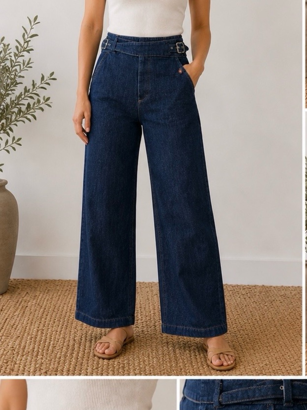Joe's Jeans Dark Indigo Wide Leg High-Rise